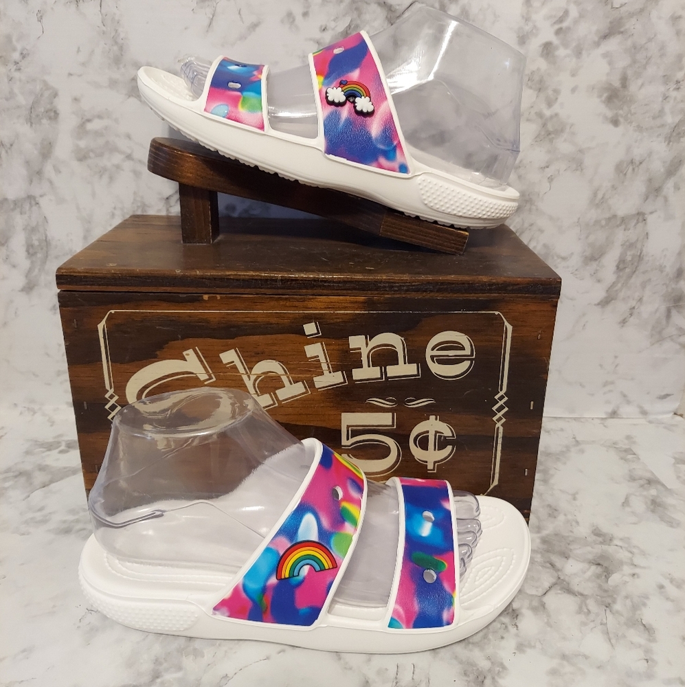 Pre-owned 2022 crocs double strap sandals